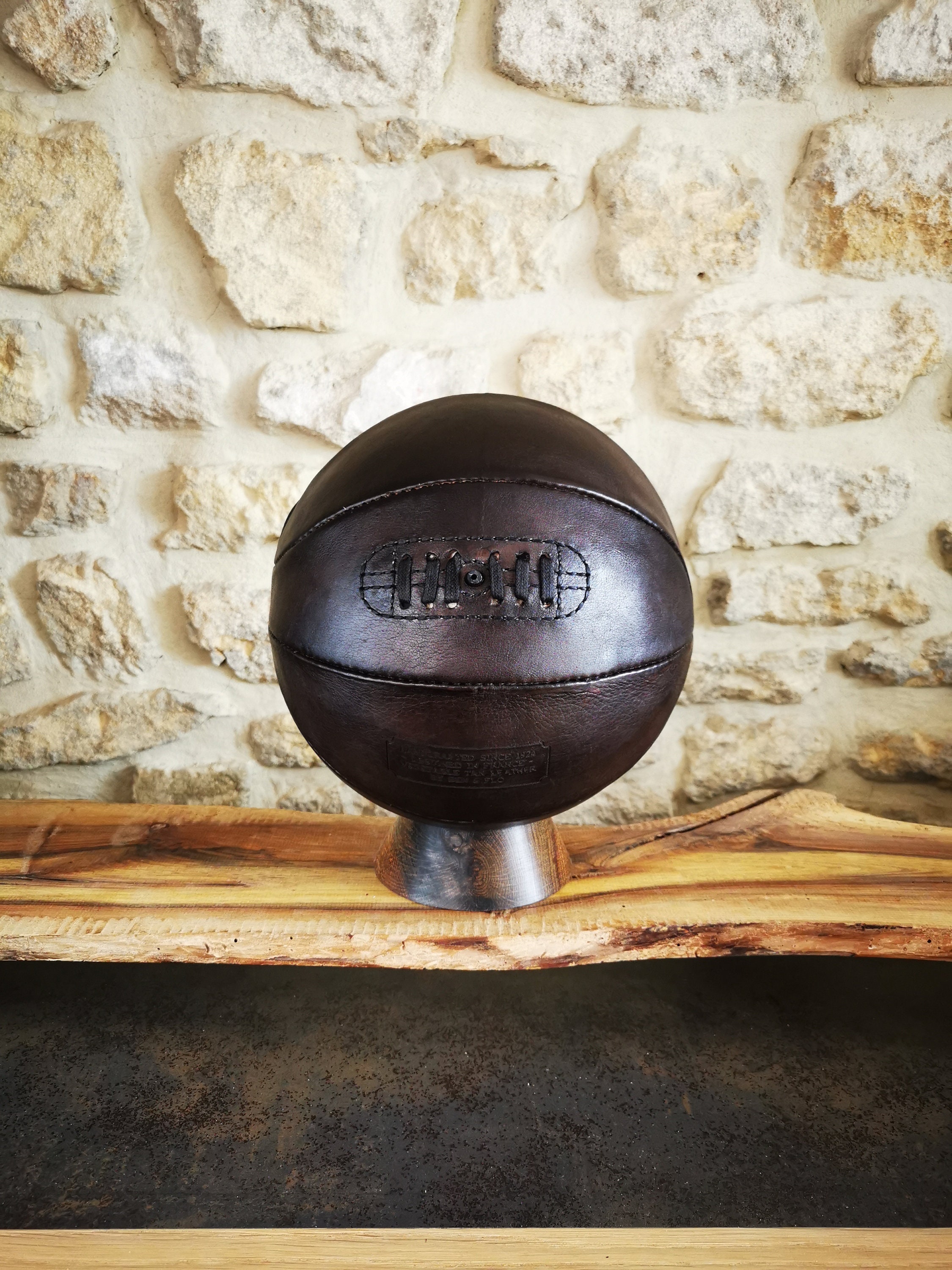 Ballon de handball vintage personnalisable camel - Ben & Flo