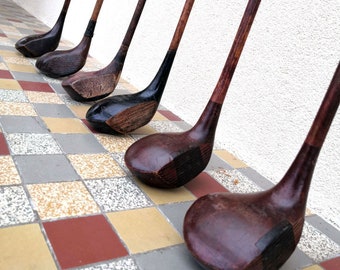 Vintage wooden golf club – authentic 1950s/60s driver – customizable – gift & retro golf decor for collectors