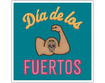 Calcomanía del Día de los Muertos / Calcomanía de calavera de azúcar muscular del Día de los Muertos