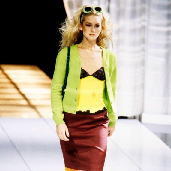 Gianni Versace F/W 1996 Runway Wool Skirt | Documented | 90s Archival | 1990s Vintage | Rare Archive