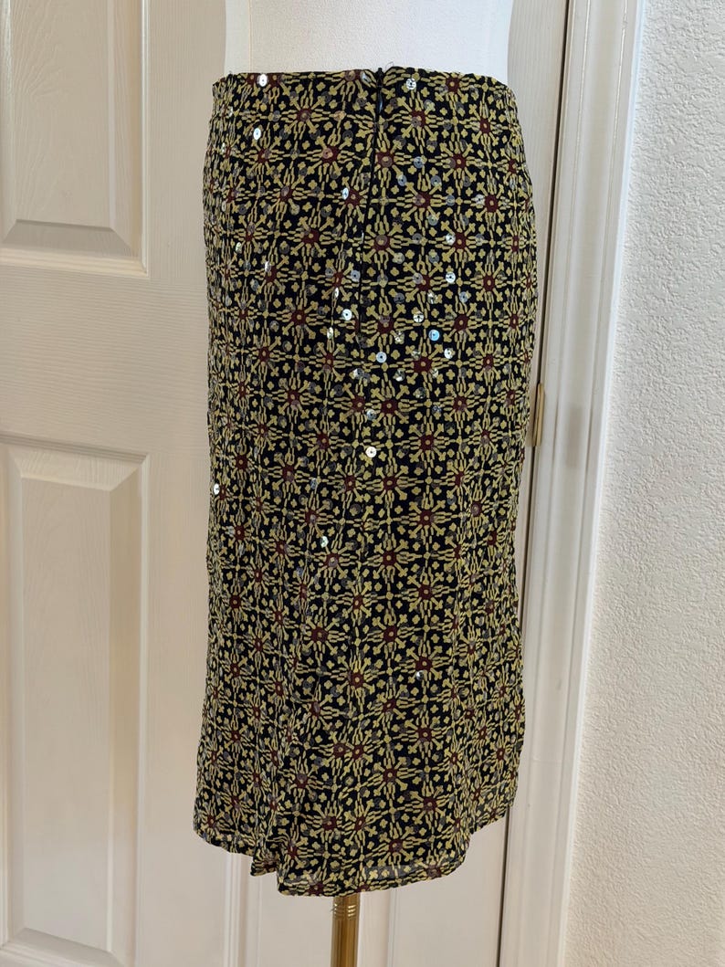 Versace Versus F/W 1996 Runway Silk Sequin Skirt by Gianni Versace | Documented image 14