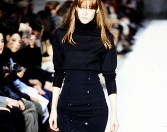 Balenciaga F/W 2001 Saia de passarela Nicolas Ghesquière Era documentada