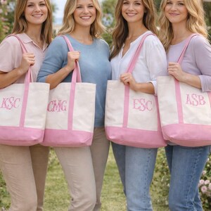 Personalized Teacher Tote Bag, Canvas Bag, Monogrammed Gift, Back to School image 4