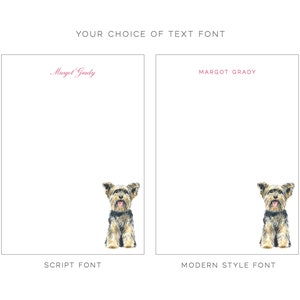 Custom Dog Stationery Notepad, Yorkie Note Pad, Yorkshire Terrier Dog Gift, Dog Scratch Pad, Yorkie Dog Mom Gift, Personalized Gift for Her Bild 3