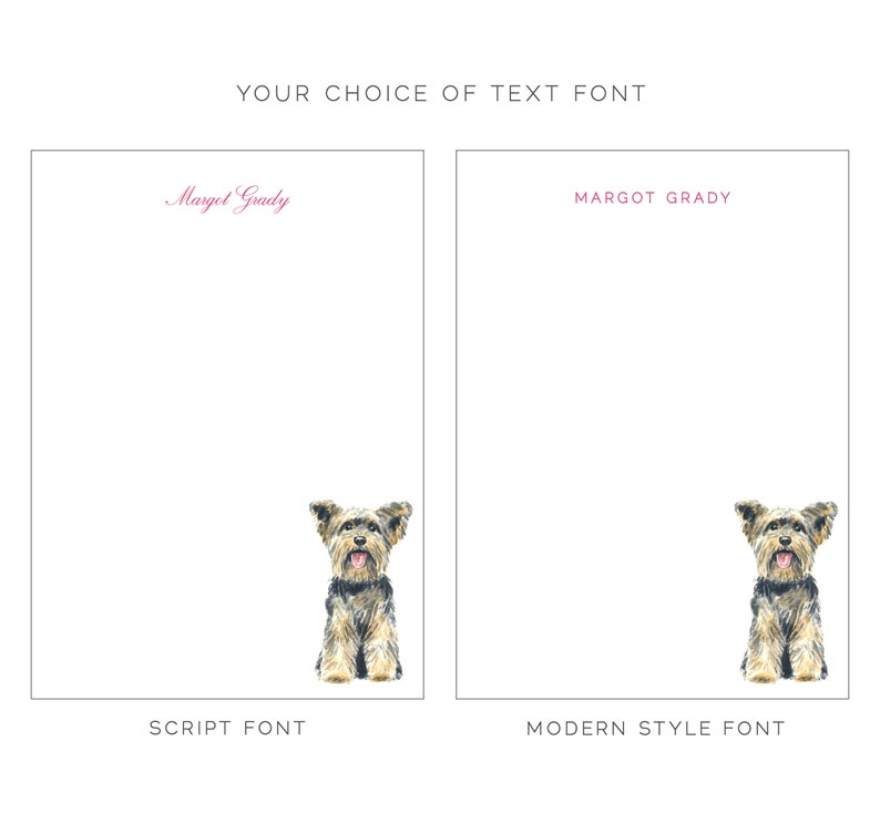 Custom Dog Stationery Notepad, Yorkie Note Pad, Yorkshire Terrier Dog Gift, Dog Scratch Pad, Yorkie Dog Mom Gift, Personalized Gift for Her Bild 3