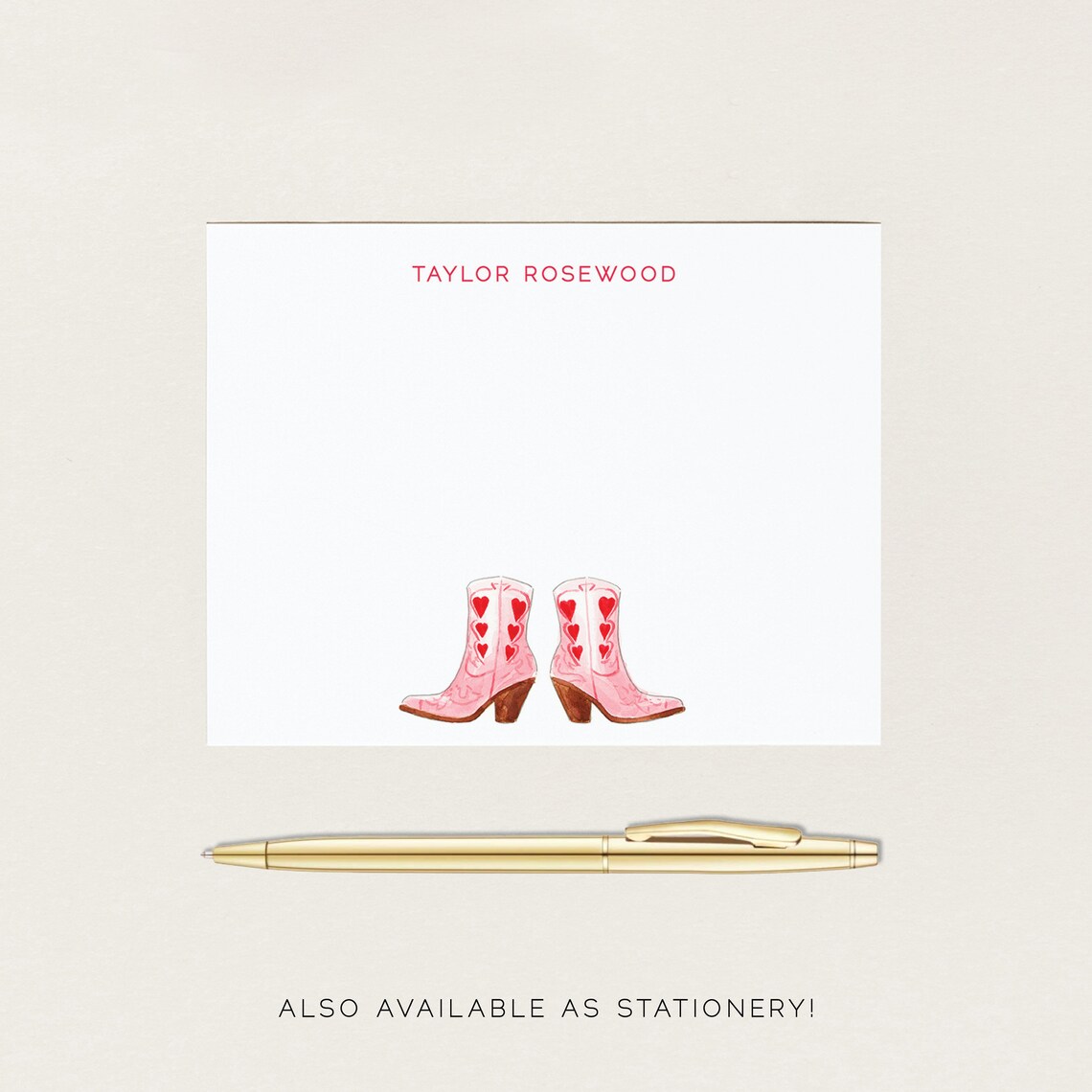 Art Print Pink Cowboy Boots With Red Hearts Western Wear - Etsy