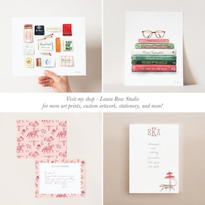 Personalized New Address Cards, Cute Pink Front Door Moving Announcement Stationery, Southern Preppy Style, We've Moved Cards and Envelopes image 10