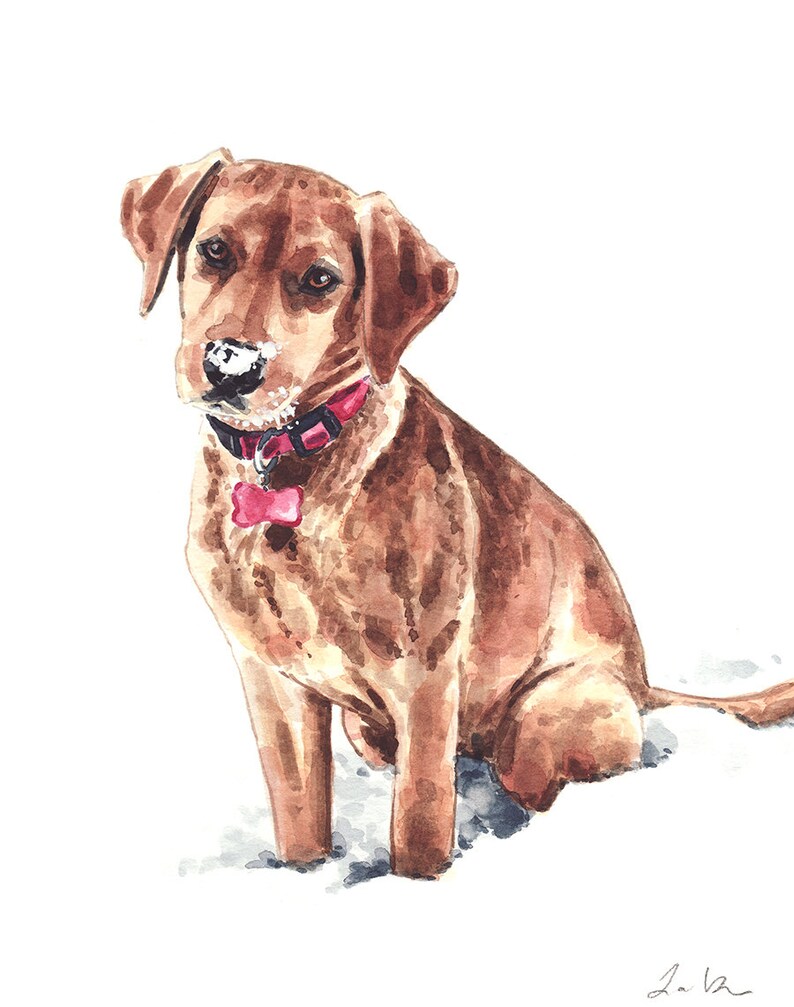 Gift Certificate for Custom Watercolor Pet Portrait - Personalized ...