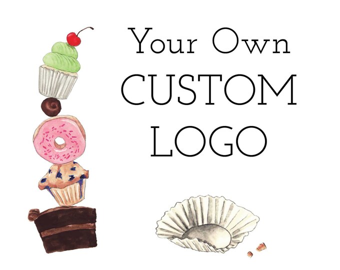 Custom Logo Design for Bom Bom Bakery Cakes Sweets Etsy