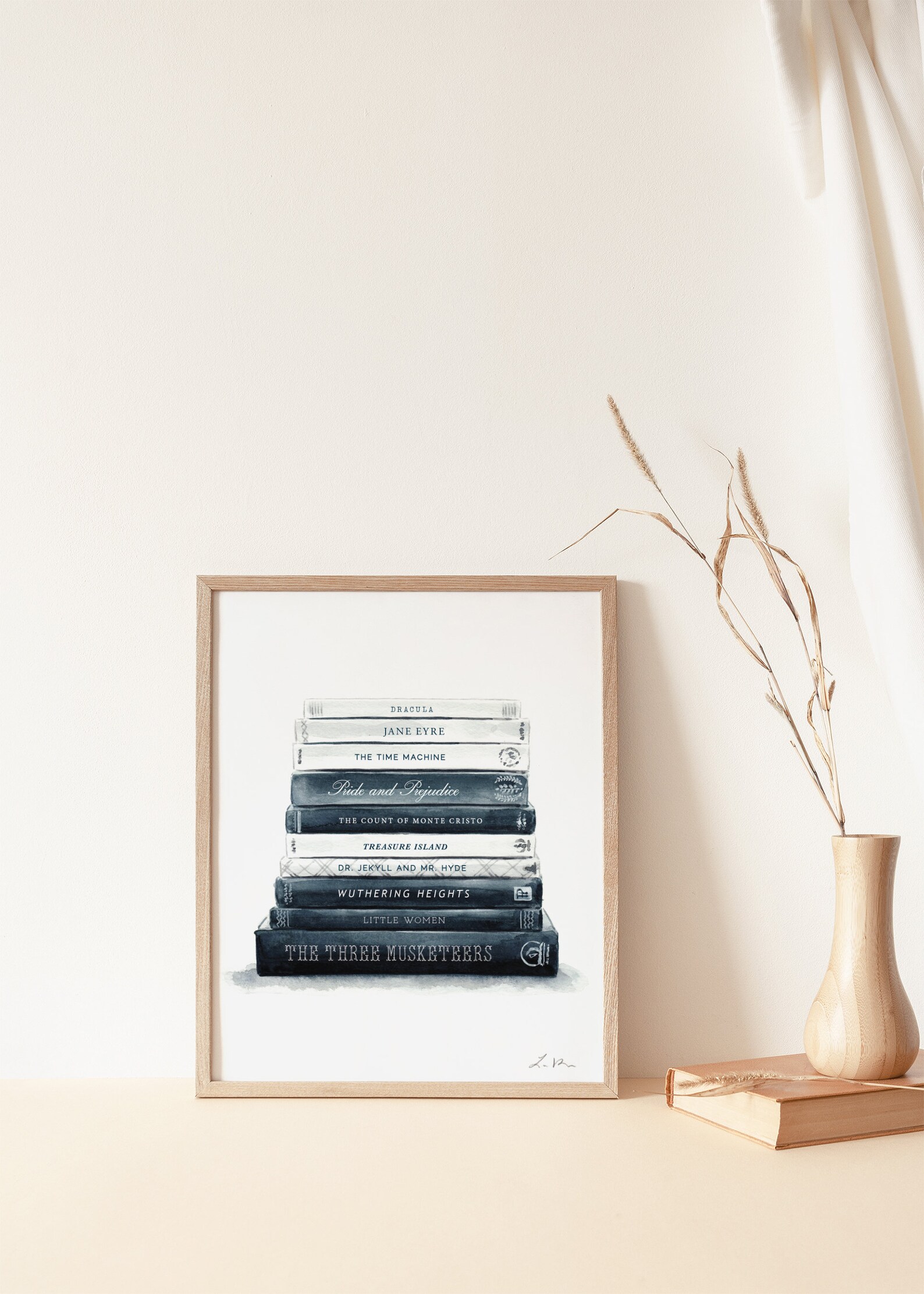 Personalized Art Print Your 10 Favorite Books Custom Book Etsy