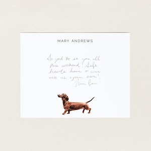 Dachshund Dog Stationery, Personalized Dachshund Gift, Cute Dog Notecards, Custom Dog Gift, Dog Lover Gift, Wiener Dog Gift, Dog Owner Gift