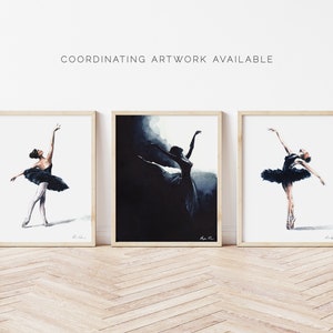 Art Print Black Swan Ballerina Art, Swan Lake Art, Watercolor Painting, Ballet Art, Ballerina Gift, Dance Art, Ballet Decor, Dancer Gift image 5