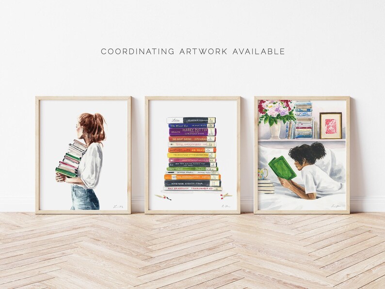 Little Free Library Art Print, Book Lover Gift, Librarian Gift, Bookworm Gift, Little Library Art, Whimsical Book Art Print, Book Wall Art zdjęcie 7