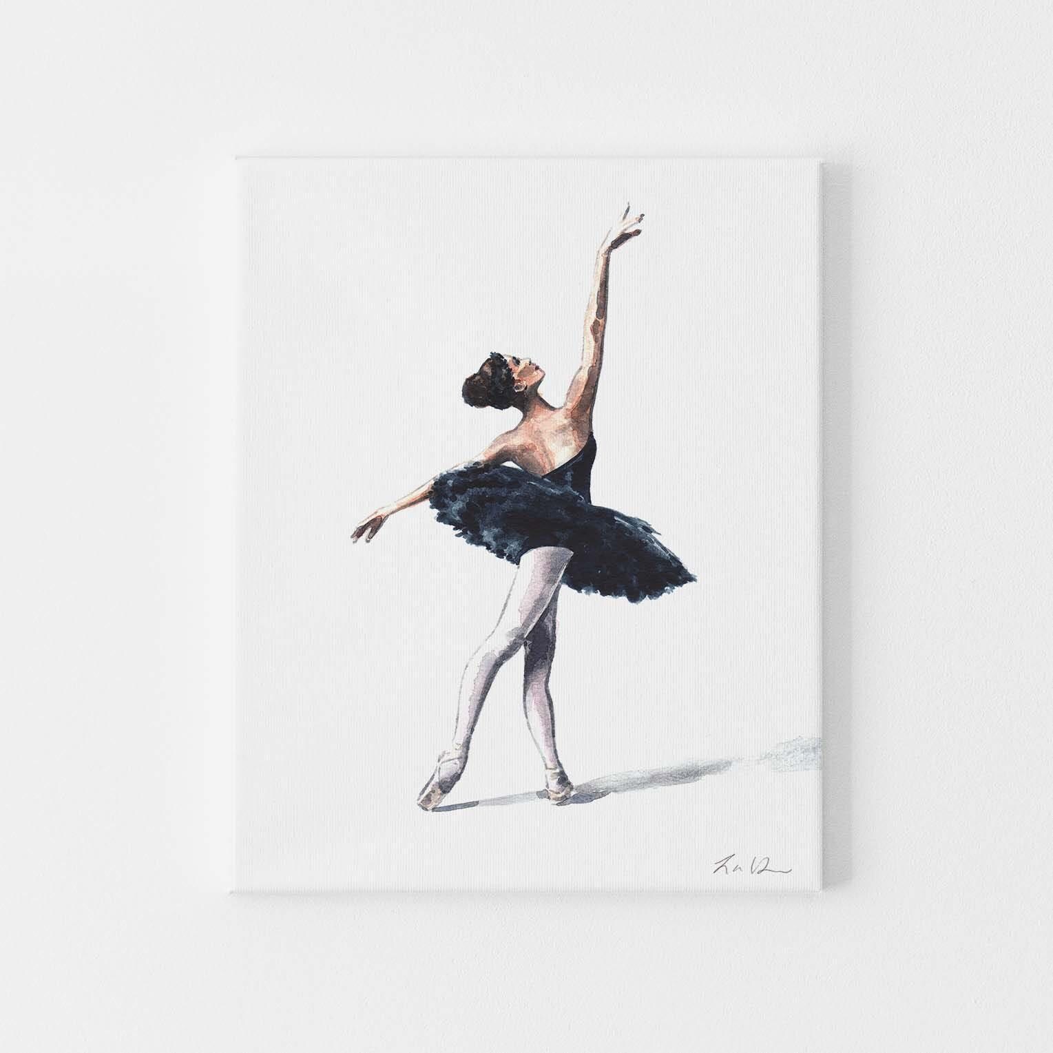 Art Print Black Swan Ballerina - Ballet Dancer Art, Dancer Gift ...