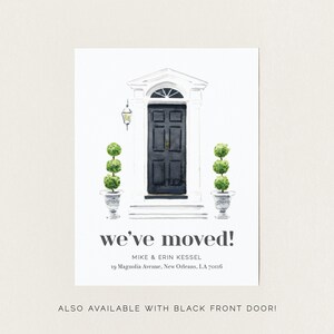 Personalized New Address Cards, Cute Pink Front Door Moving Announcement Stationery, Southern Preppy Style, We've Moved Cards and Envelopes image 8