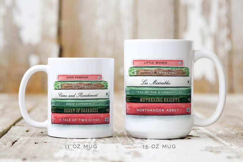 Custom Books Coffee Mug, Bibliophile Tea Coffee Cup, Personalized Reader Mug, Teacher Retirement Gift, Literary College Graduation Gift immagine 2