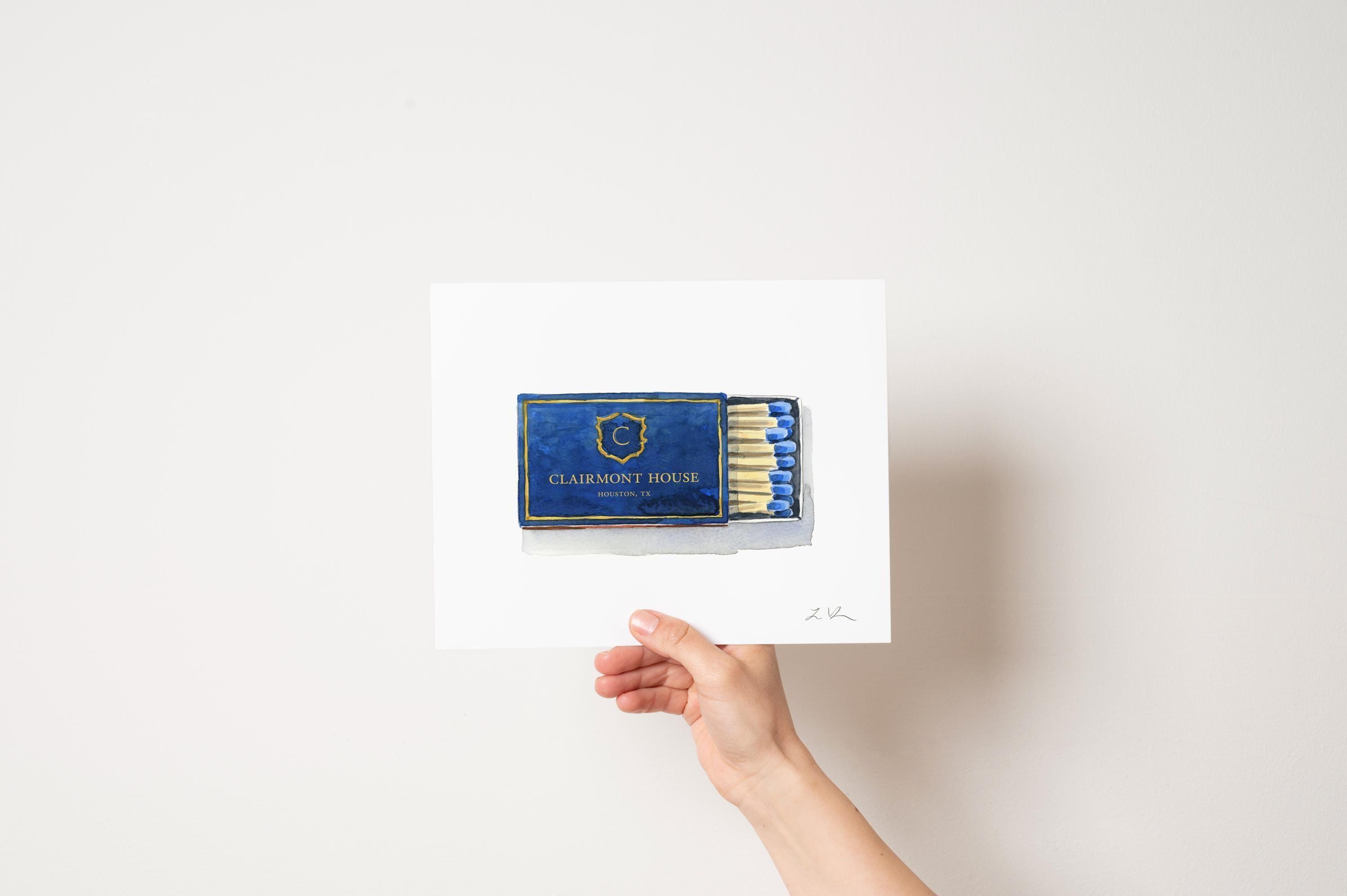 Custom Blue Matchbook Art Print, the Perfect Match Decor, Personalized ...
