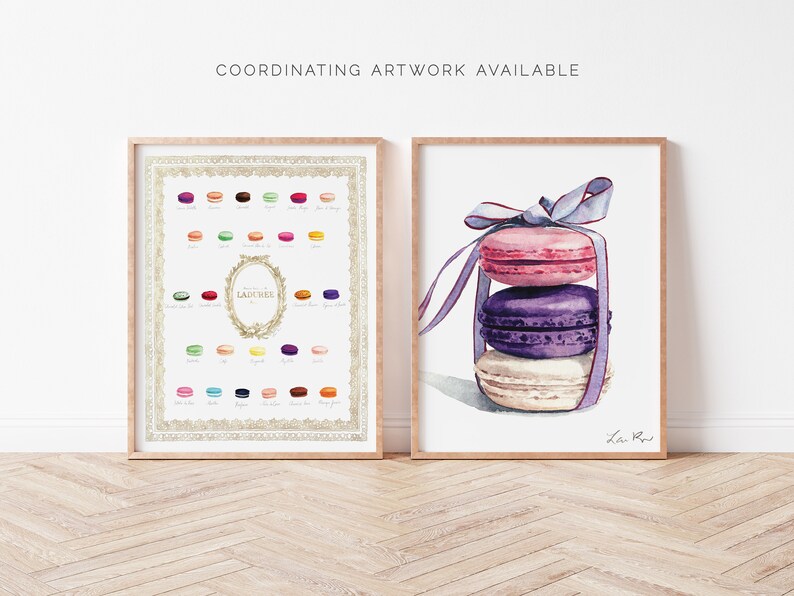 Laduree Macaron Art Laduree Painting Paris Photography Paris Art Paris Home Decor Fashion Illustration Print Kitchen Wall Art Wall Decor