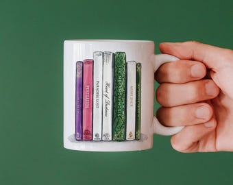 Personalized Mug - Your Favorite Books No. 2 - Custom Coffee Mug - Library Book Lover Coworker Mom Tea Gift Bookish Avid Reader Bookworm
