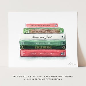 Custom Book Art, Favorite Books Collection No. 1, Customizable Library ...