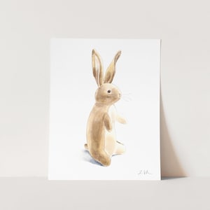 The Velveteen Rabbit Art Print, Storybook Nursery Decor, Literature Wall Decor, Childrens Book Stuffed Animal, Gender Neutral Baby Gift image 1