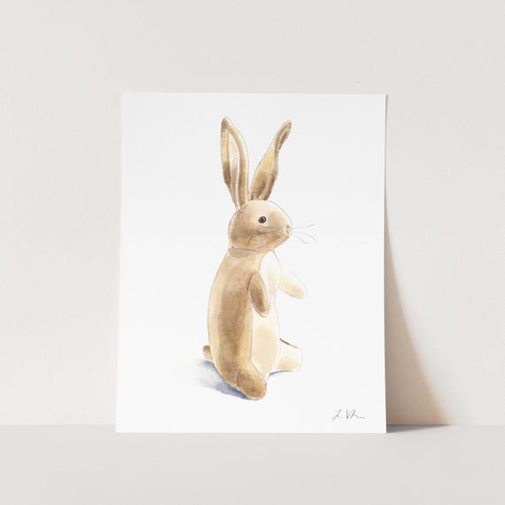 The Velveteen Rabbit Art Print, Storybook Nursery Decor, Literature Wall Decor, Childrens Book Stuffed Animal, Gender Neutral Baby Gift