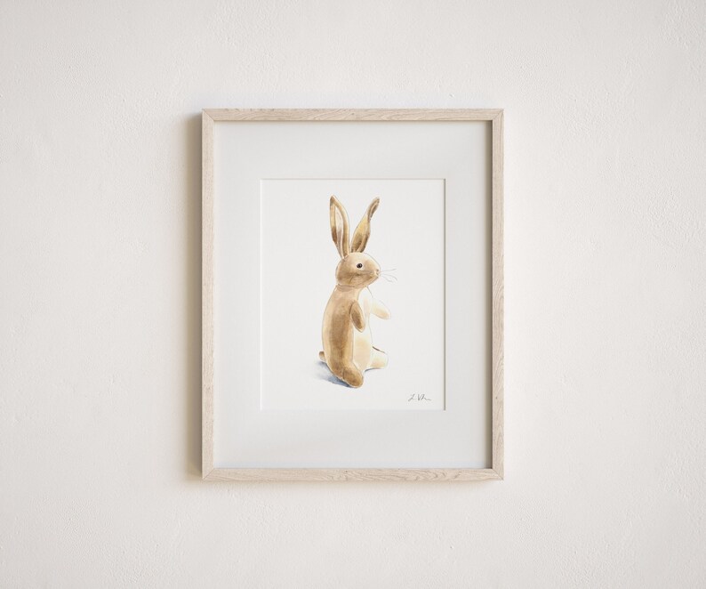 The Velveteen Rabbit Art Print, Storybook Nursery Decor, Literature Wall Decor, Childrens Book Stuffed Animal, Gender Neutral Baby Gift image 4