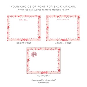 Vintage Pink Cowgirl Toile Stationery, Monogram Gift, Western Custom Notecards, Bespoke Stationery, Southern Preppy, Texas Bridesmaid Gift Bild 4