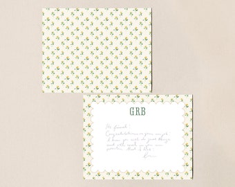 Yellow Rose Texas Stationery, Grandmillennial Preppy Notecard Set, Custom Southern Note Cards, Personalized Bridesmaid Proposal Gift