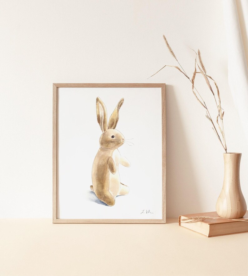 The Velveteen Rabbit Art Print, Storybook Nursery Decor, Literature Wall Decor, Childrens Book Stuffed Animal, Gender Neutral Baby Gift image 6