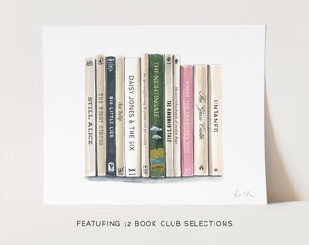 PERSONALIZED ART PRINT Your Favorite Books No. 8 - Customizable Art Print - Library Art - Book Lover Gift - Book Club Gift - Bookworm