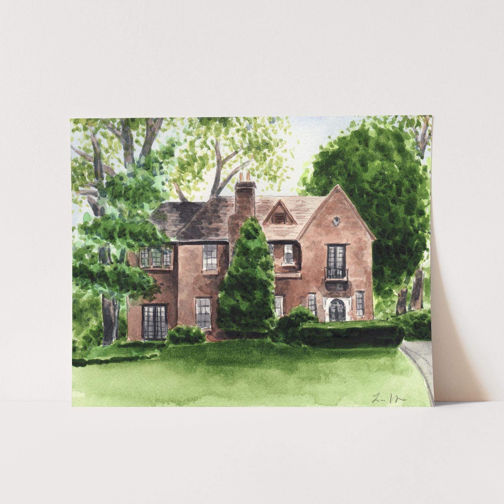 Custom Painting House Portrait Personalized Home Watercolor Art ...