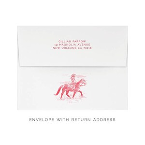 Vintage Pink Cowgirl Toile Stationery, Monogram Gift, Western Custom Notecards, Bespoke Stationery, Southern Preppy, Texas Bridesmaid Gift Bild 6