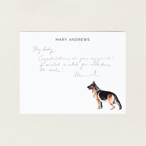 German Shepherd Stationery, Personalized German Shepherd Gift, Dog Notecards, Custom Dog Gift, Dog Lover Gift, Dog Stationery