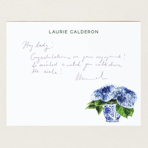 Personalized Ginger Jar Stationery Chinoiserie Note Cards Etsy