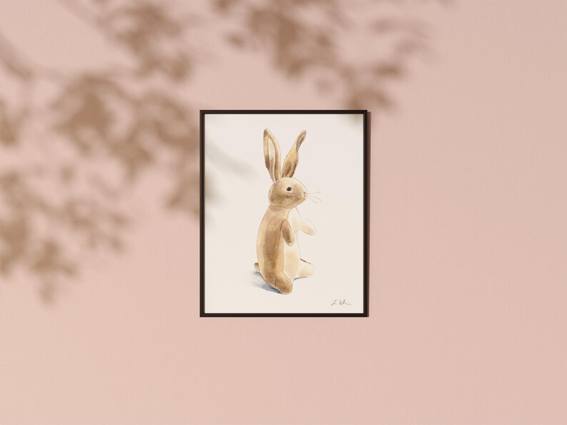 The Velveteen Rabbit Art Print, Storybook Nursery Decor, Literature Wall Decor, Childrens Book Stuffed Animal, Gender Neutral Baby Gift image 5