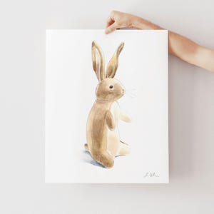 The Velveteen Rabbit Art Print, Storybook Nursery Decor, Literature Wall Decor, Childrens Book Stuffed Animal, Gender Neutral Baby Gift image 2