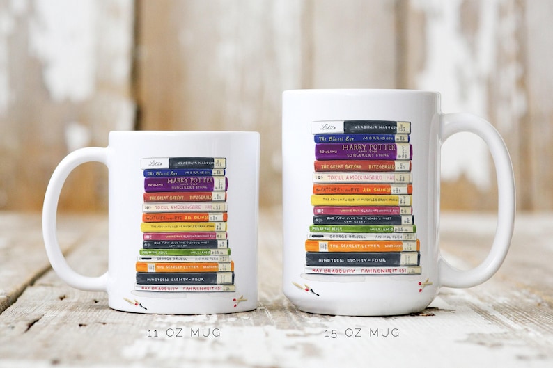 Coffee Mug - Banned Books - Book Mug, Book Lover Gift, Book Gift, Reading Mug, Book Coffee Mug, Book Lover Mug, Librarian Mug, Teacher Gift image 2
