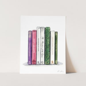 Personalized Art Print Your Favorite Books No. 2 - Customizable Art Print - Library Art - Book Lover Gift - Avid Reader Gift - Bookworm