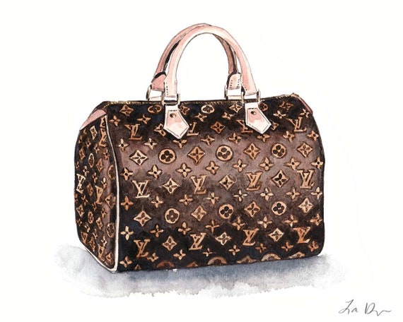 ART PRINT Louis Vuitton Monogram Speedy Vuitton Handbag | Etsy