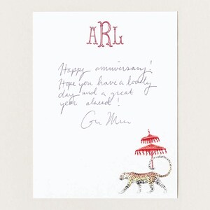 Jaguar Monogram Stationery, Chinoiserie Notecards, Preppy Palm Beach Style, Custom Sorority Gift, Southern Bridesmaid Gift, Grandmillennial