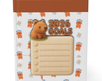 Capy Bara 2026 Goals Journal Hardcover Matte