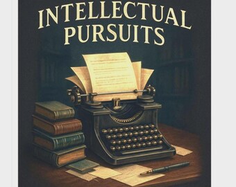 Vintage Typewriter & Books Kiss-Cut Stickers | Intellectual Pursuits