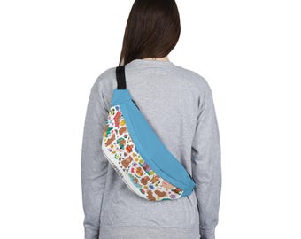 Riñonera/bolso de cintura con estampado de picnic veraniego de capibara