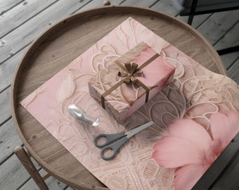 Elegant Floral Pattern Gift Wrap Papers | Eco-Friendly Wedding Birthday Baby Shower