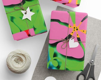Vibrant Floral Pattern Wrapping Paper | Colorful Gift Wrap for Any Occasion