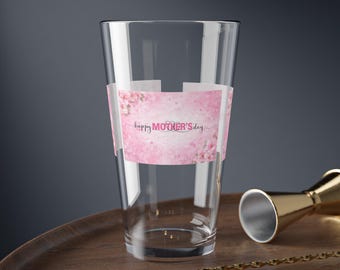 Vaso mezclador para celebrar el Día de la Madre, 473 ml / Vaso de pinta "Amor"