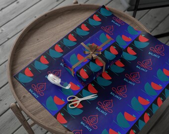 Yoga Balance Wrapping Papers | Eco-Friendly Modern Colorful Decorative