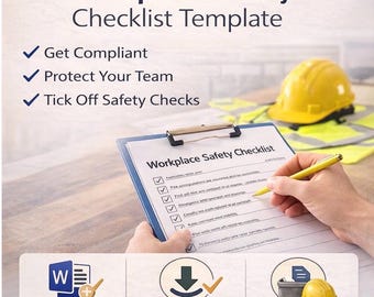 Workplace Safety Checklist Template | Editable Word Document (Digital Download)