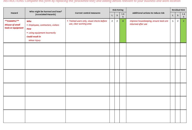 Scaffolding RAMS Template | Editable Word Doc | Risk Assessment ...